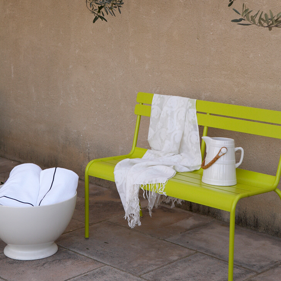Lime green bench | colourful garden ideas | how to add colour to your garden | colour week | housetohome