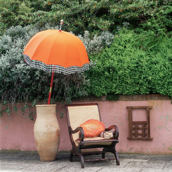 Orange parasol | colourful garden ideas | how to add colour to your garden | colour week | housetohome