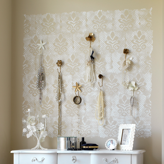 Stencil a wall panel Stencilled wall panel | Vintage-style bedroom | Bedroom designs | PHOTO GALLERY | Housetohome