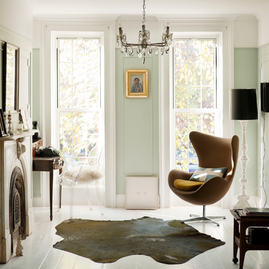 Tranquil living room | Modern living room | Green paint | Image | Housetohome