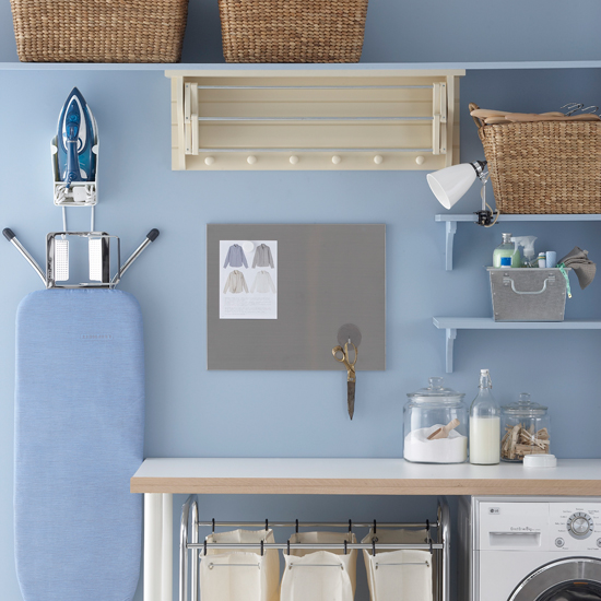 Powder blue utility room Powder blue utility room | country style utility rooms | utility room ideas | laundry room ideas | housetohome