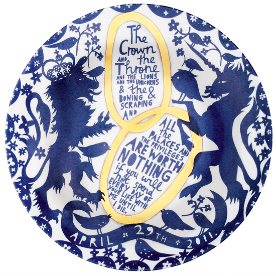 To Love and Companionship by Rob Ryan To Love and Companionship by Rob Ryan | Royal Wedding plates | Royal Wedding 2010 | Royal Wedding memorabilia | Livingetc Royal Wedding plate auction | PHOTO GALLERY | Housetohome
