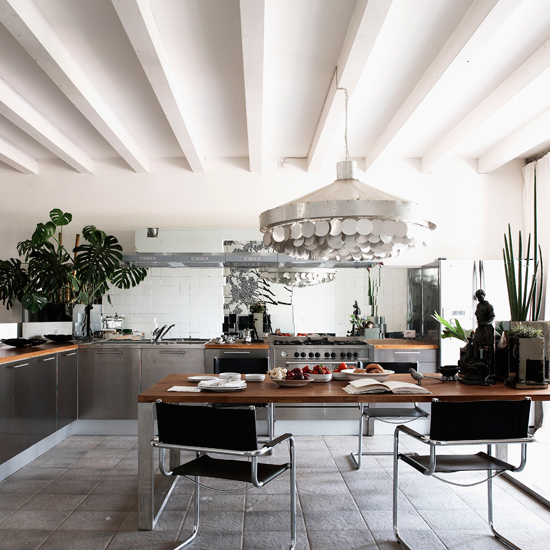 Kitchen dining area | Slick attic apartment house tour