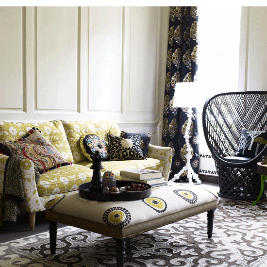 Mix bold pattern Living Rooms | PHOTO GALLERY | Livingetc