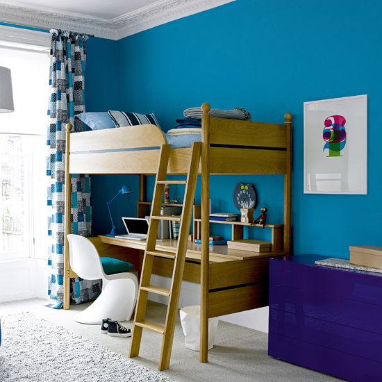 Bold blue children's room | 10 kids bedroom ideas | Kids bedroom decorating ideas | PHOTO GALLERY