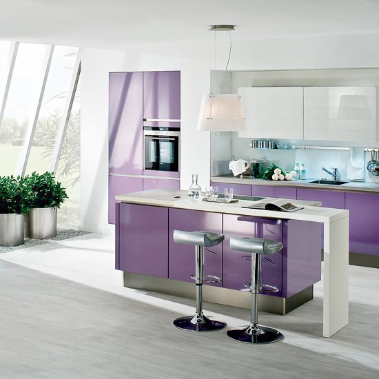 It looks fab in a white kitchen teamed with graphite. Diva in Violet