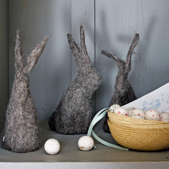 Felt Easter rabbits Felt Easter rabbits | Traditional Easter ideas | Easter decorating ideas | PHOTO GALLERY | Housetohome.co.uk