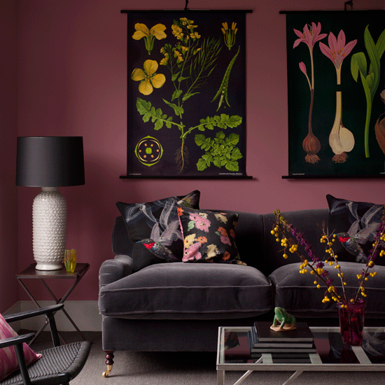 Moody living room | Contemporary living room | Velvet sofa | Image | Housetohome