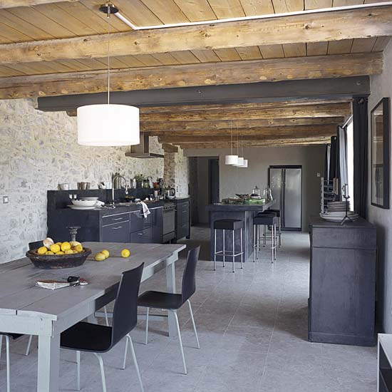Kitchen and dining area Kitchen | French converted barn house tour | House tour | Modern decorating ideas | PHOTO GALLERY | Livingetc | Housetohome