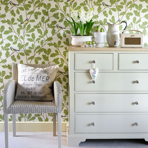 Choose a wallpaper that sings Bird wallpaper | How to bring spring inside | Decorating ideas | PHOTO GALLERY
