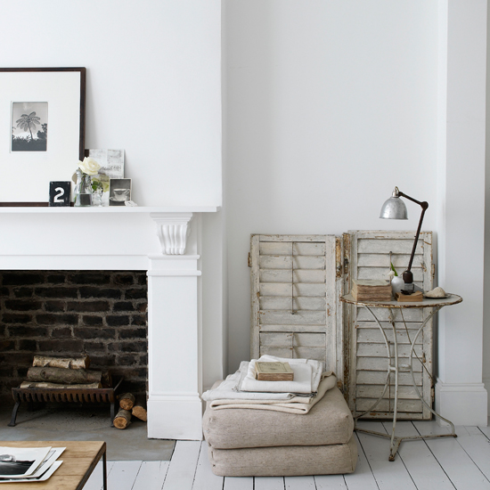 Fireplace | Cool, calm renovation house tour