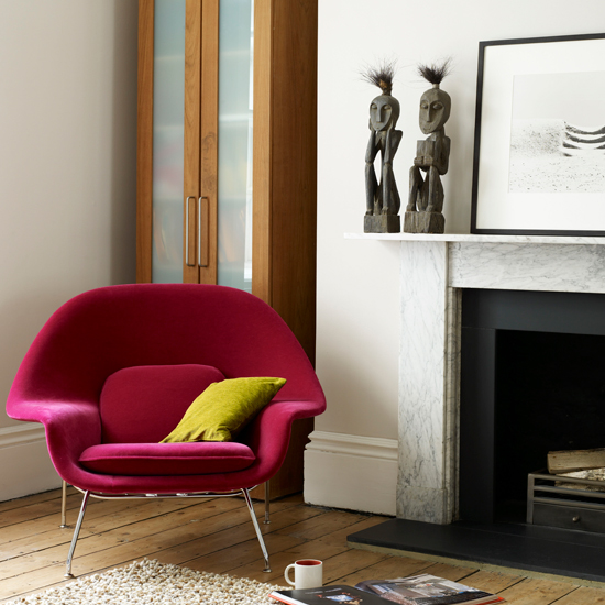 Fireplace | Sunny Brighton home house tour