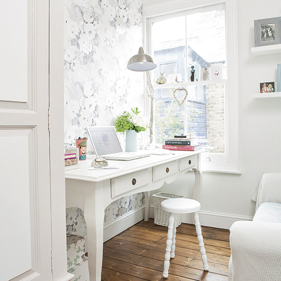 White home office | Small home office | housetohome.co.uk