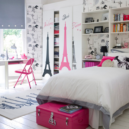 Paris theme girl's bedroom | Bedroom ideas for teenage girls | Decorating ideas for girls rooms | PHOTO GALLERY | Housetohome