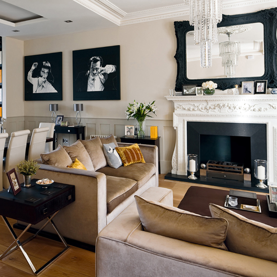 Open plan with wall art | 10 ways to give your living room personality | family living room ideas | living room decorating ideas | living room | housetohome