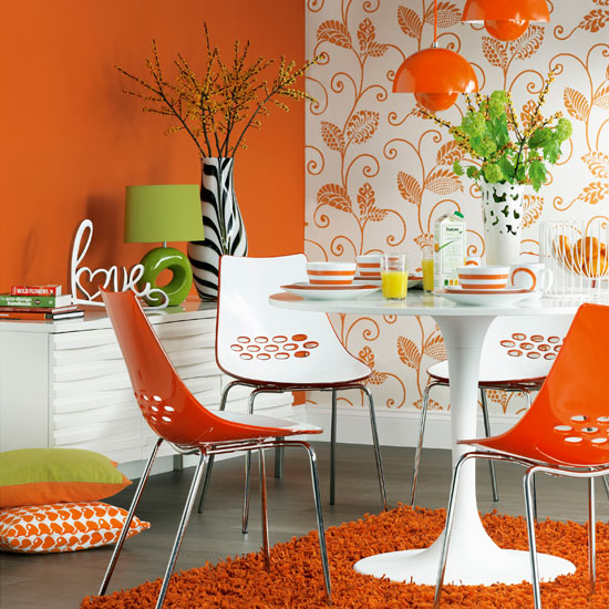 Orange Dining Room