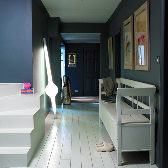 Dramatic hallway | colour experts family home | boho-chic house tour | house tour | housetohome