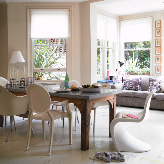 Open-plan dining room | colour experts family home | boho-chic house tour | house tour | housetohome