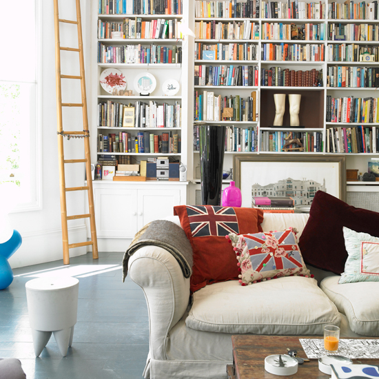 Clever book storage | colour experts family home | boho-chic house tour | house tour | housetohome