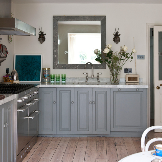 Traditional grey kitchen | Kitchen design | Marble worktop | Image | Housetohome