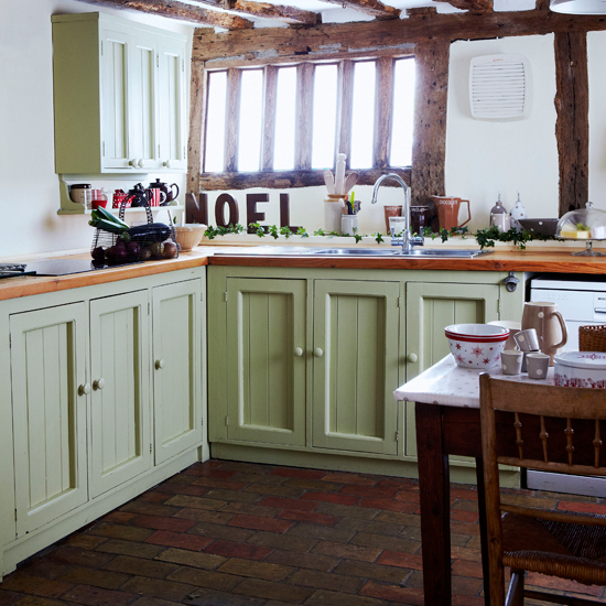 Textured brick floors Create a rustic feel with textured brick |