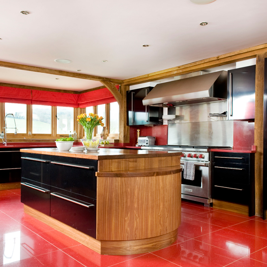 Coloured quartz flooring Make the floor a feature with coloured quartz |