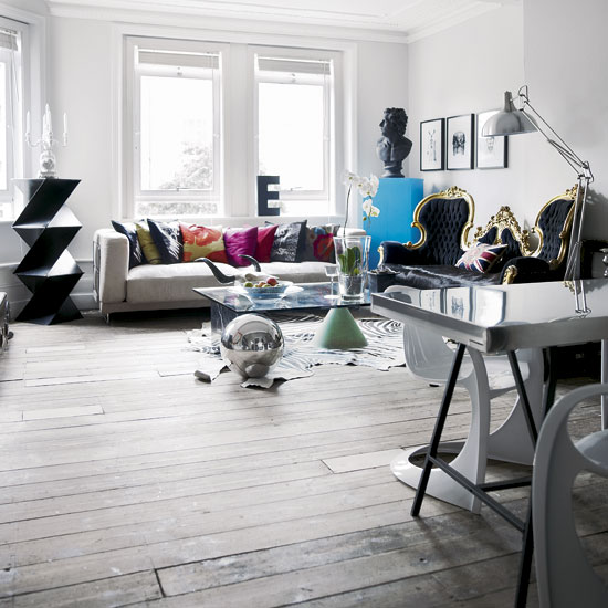 Open-plan living room Open-plan living room | Jimmie Karlsson's upcycled London flat | House tour | Modern decorating ideas | PHOTO GALLERY | Livingetc | Housetohome