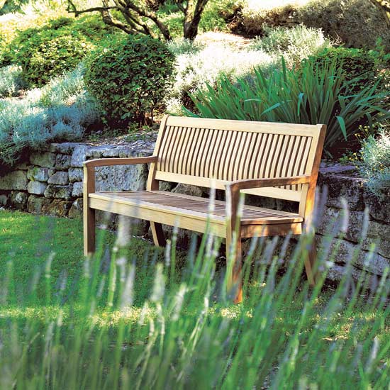 Kingston bench, £1,120, Gloster Furniture.