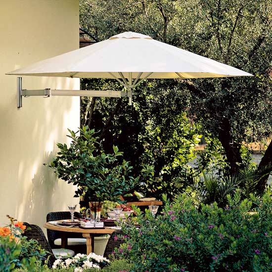 Wall-mounted umbrella, from £600, Unopiu.