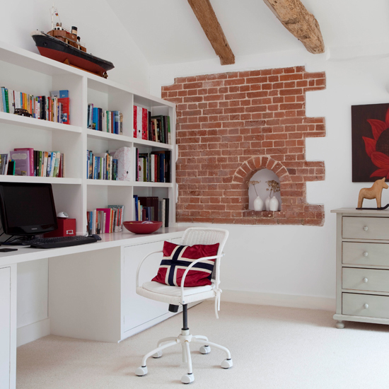 White country home office 