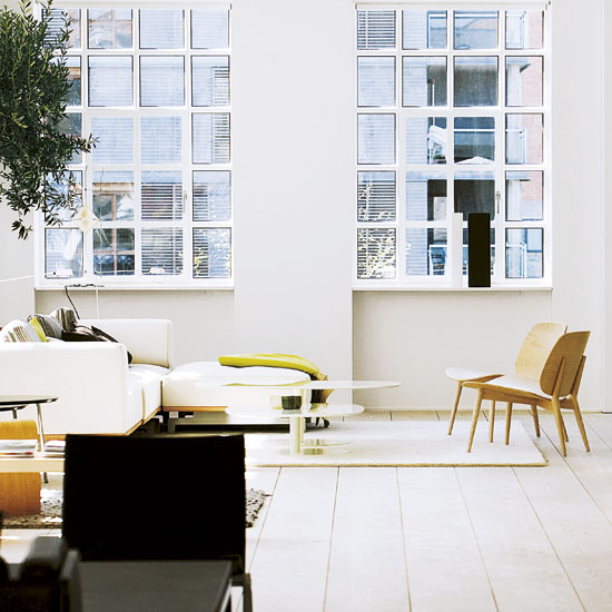 Pared-down living room | step inside a cool Danish loft apartment | modern home ideas | house tour | housetohome