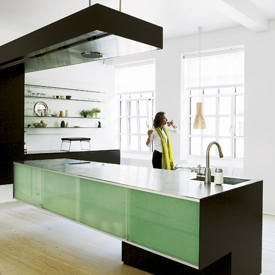 Centrepiece kitchen | step inside a cool Danish loft apartment | modern home ideas | house tour | housetohome