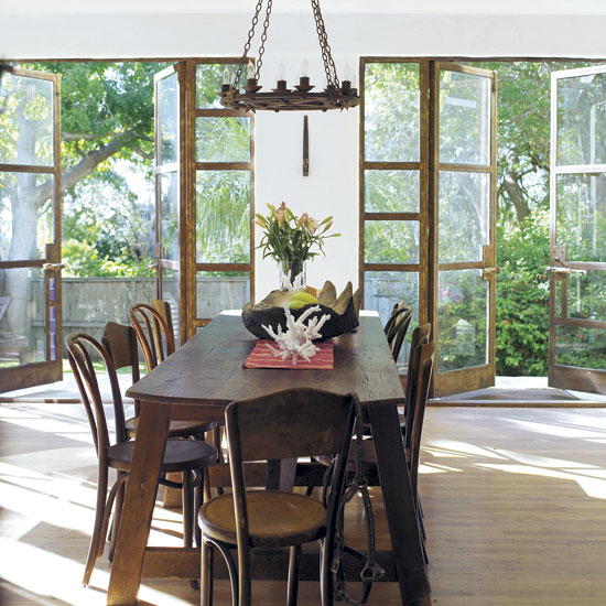 Mismatched dining room | Take a a tour around supermodel Tatjana Patitz's Californian ranch | house tours | housetohome