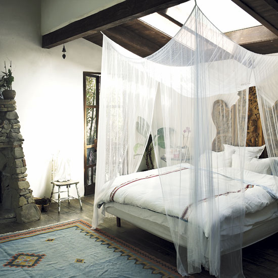Bedroom centrepiece | Take a a tour around supermodel Tatjana Patitz's Californian ranch | house tours | housetohome