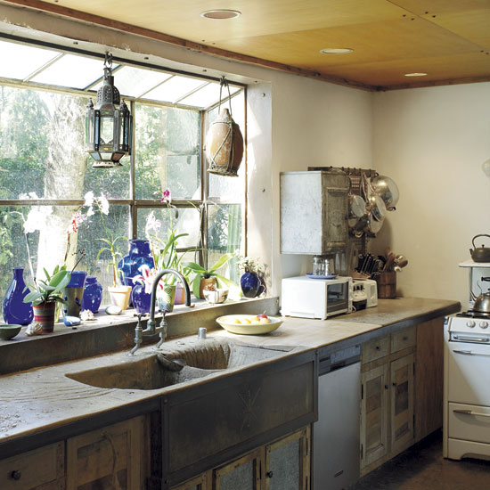 Galley kitchen | Take a a tour around supermodel Tatjana Patitz's Californian ranch | house tours | housetohome
