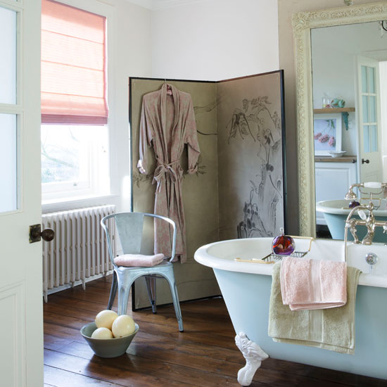 Glamorous country bathroom | Bathroom design | Freestanding bath | Image | Housetohome
