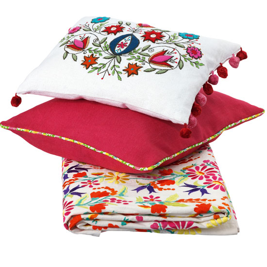 Scatter bright cushions Bright cushions | Create an Indian-summer bedroom | Bedroom ideas | PHOTO GALLERY | Housetohome.co.uk