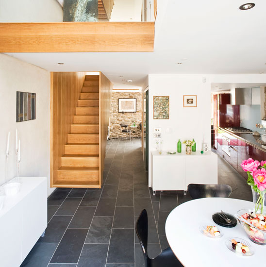 Openplan living space Contemporary Victorian warehouse conversion tour housetohome.co.uk