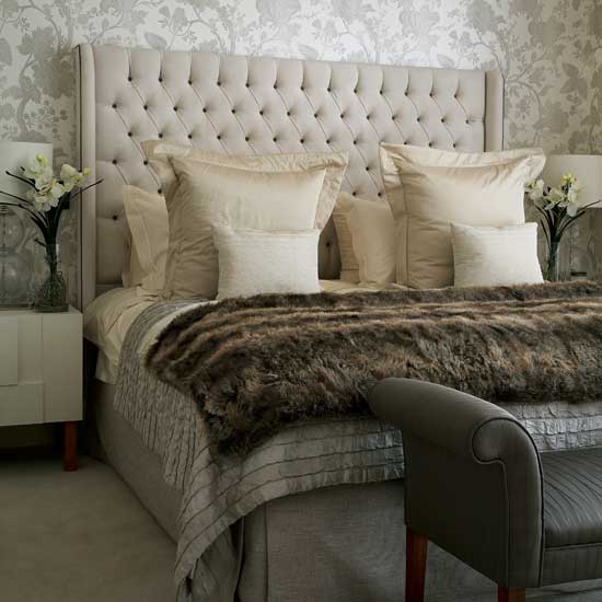 Mix textures Mix textures | Hotel-style bedroom | Freestanding bath | Bedroom | Bedroom decorating ideas | PHOTO GALLERY | Housetohome.co.uk