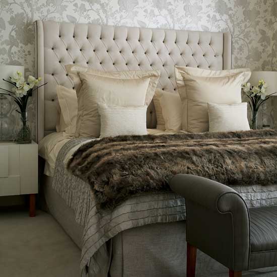 textures | Hotel-style bedroom | Freestanding bath | Bedroom | Bedroom ...