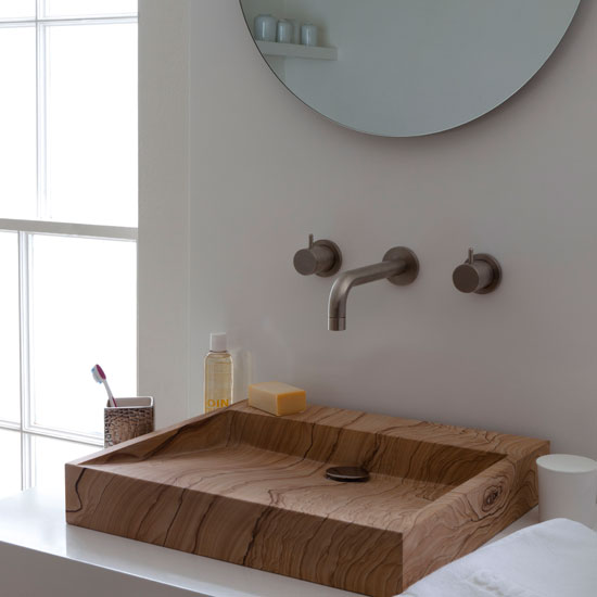 Wood-inspired bathroom | Bathroom idea | Wooden basin | Image | Housetohome