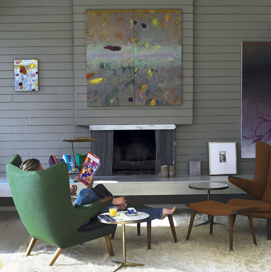 Luxurious living area Luxurious living area | Take a tour around actress Rachel Griffiths' mid-centurymodern LA home | house tours | housetohome