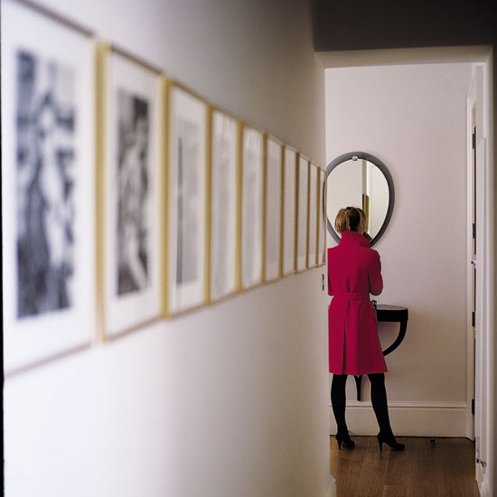 Corridor with frames | Take a tour of a Hollywood glamour apartment | house tour | modern decorating ideas | PHOTO GALLERY | Livingetc | Housetohome