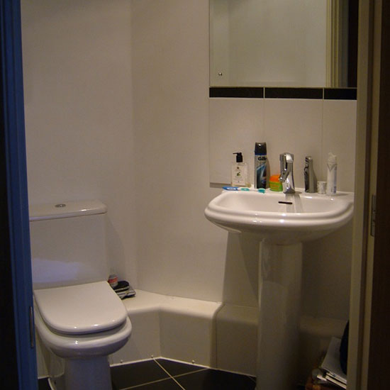 Bathroom before | Modern grey shower room | Ideal Home bathroom makeover | PHOTO GALLERY | Housetohome