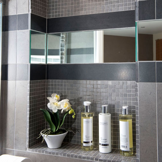 Wall tiles | Modern grey shower room | Ideal Home bathroom makeover | PHOTO GALLERY | Housetohome
