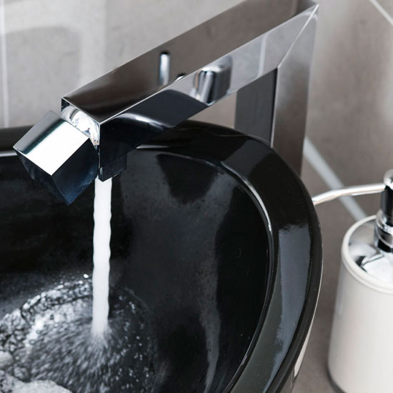 Modern tap | Modern grey shower room | Ideal Home bathroom makeover | PHOTO GALLERY | Housetohome