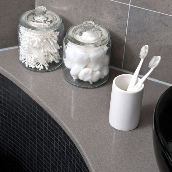 Bathroom accessories | Modern grey shower room | Ideal Home bathroom makeover | PHOTO GALLERY | Housetohome