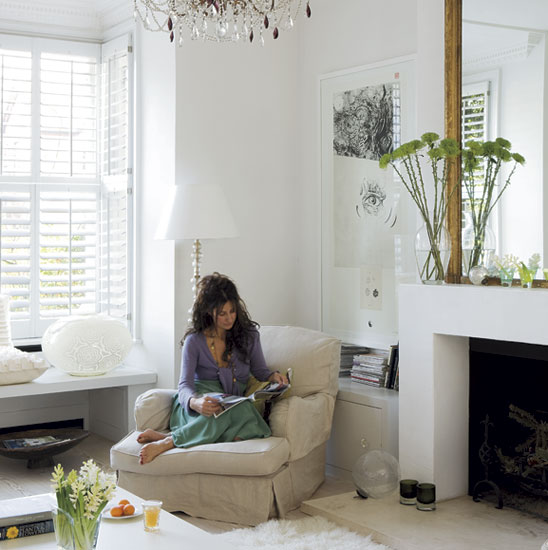 Living room | Step inside a warm and serene pure-white family home | house tours | housetohome