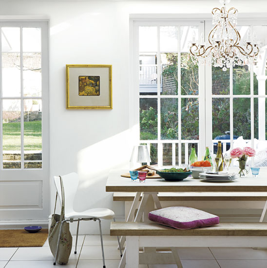 Dining area | Step inside a warm and serene pure-white family home | house tours | housetohome