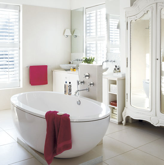 Bathroom | Step inside a warm and serene pure-white family home | house tours | housetohome